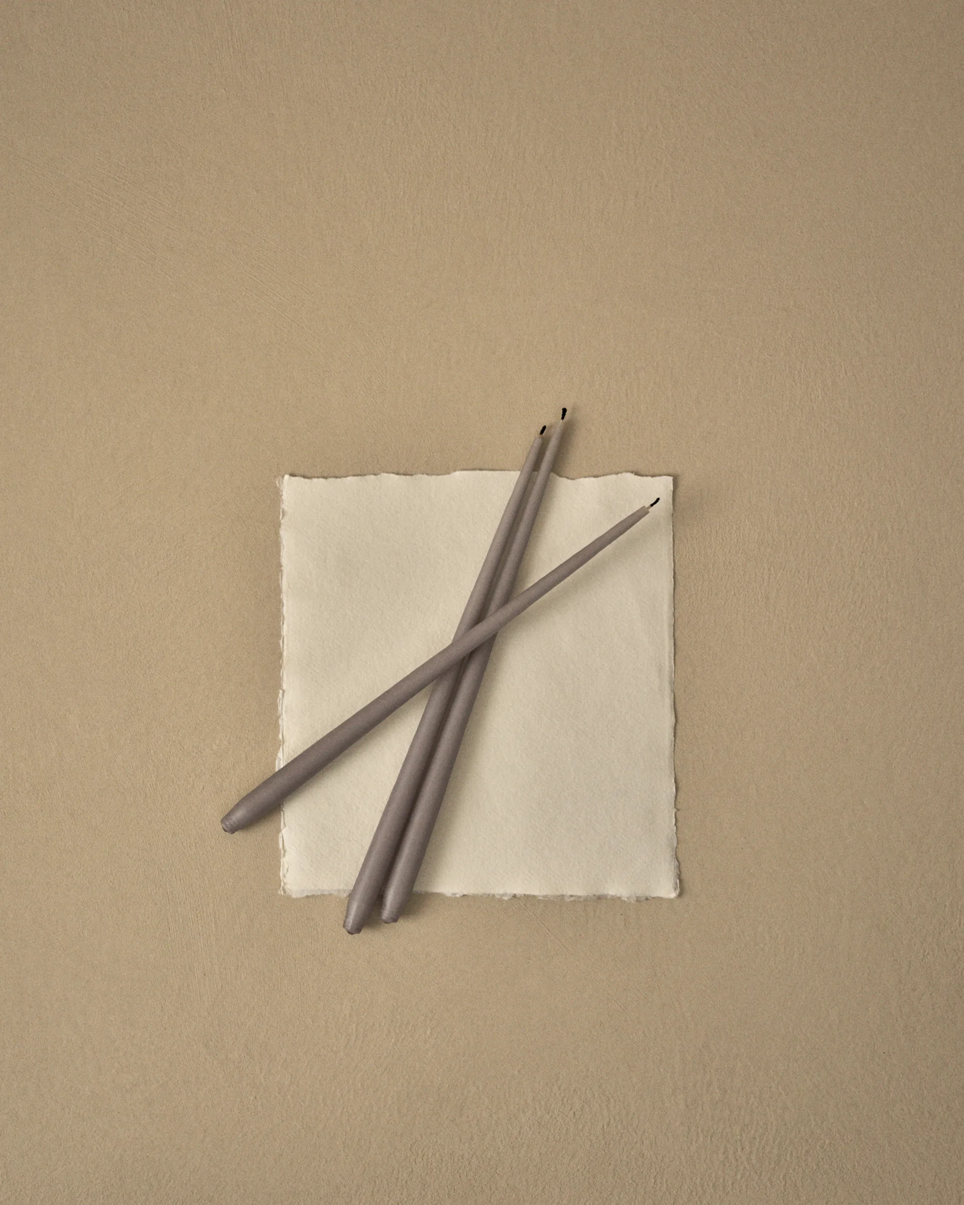 STOFF Nagel tapered candle by ester & erik 6-pack, Warm grey STOFF Nagel