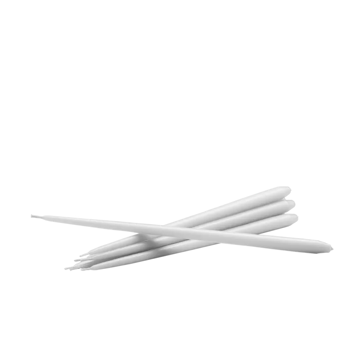 STOFF Nagel tapered candle by ester & erik 6-pack - White - STOFF Nagel