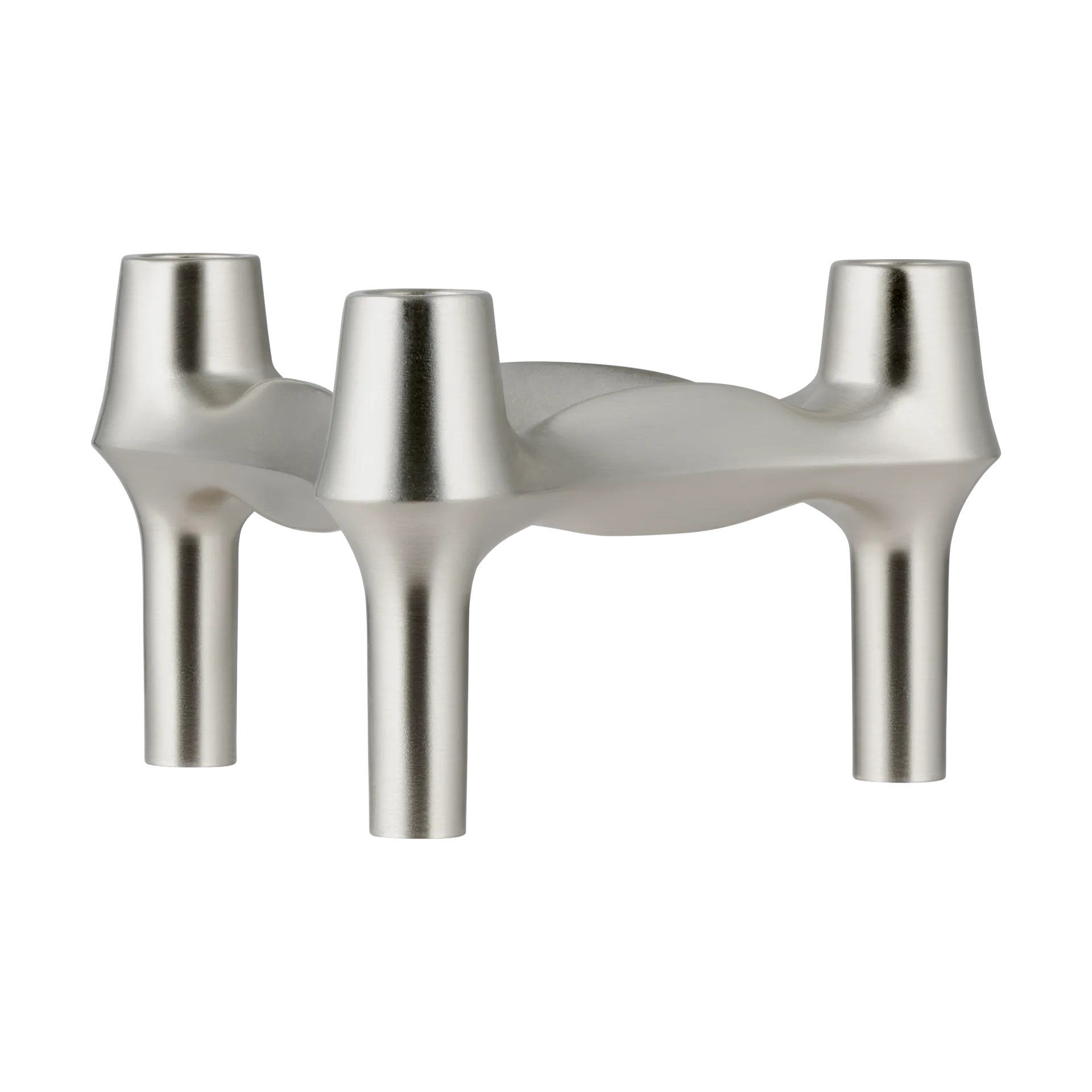 STOFF BMF candle holder, Brushed chrome STOFF