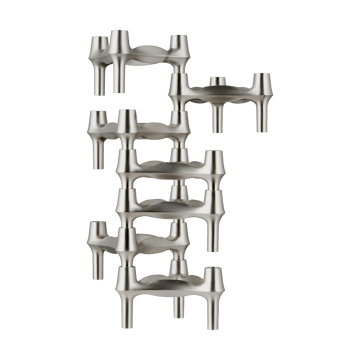 STOFF BMF candle holder - Brushed chrome - STOFF