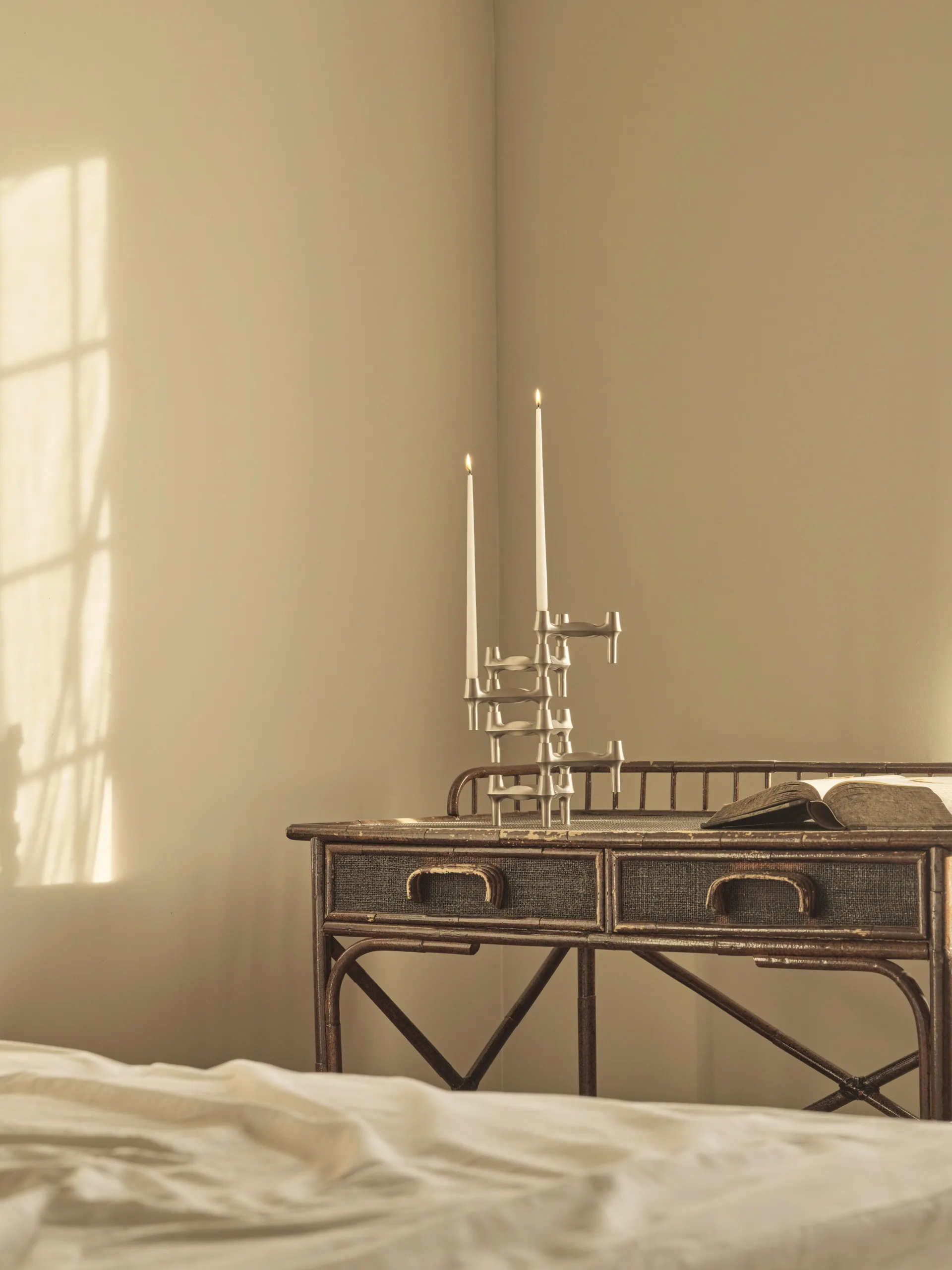 STOFF BMF candle holder, Brushed chrome STOFF