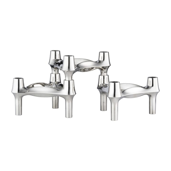 STOFF Nagel BMF candle holder 3-pack - Chrome - STOFF