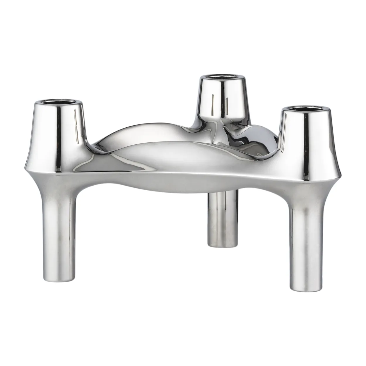 STOFF Nagel BMF candle holder Chrome | Scandinavian Design | Candle holders | Silver-coloured