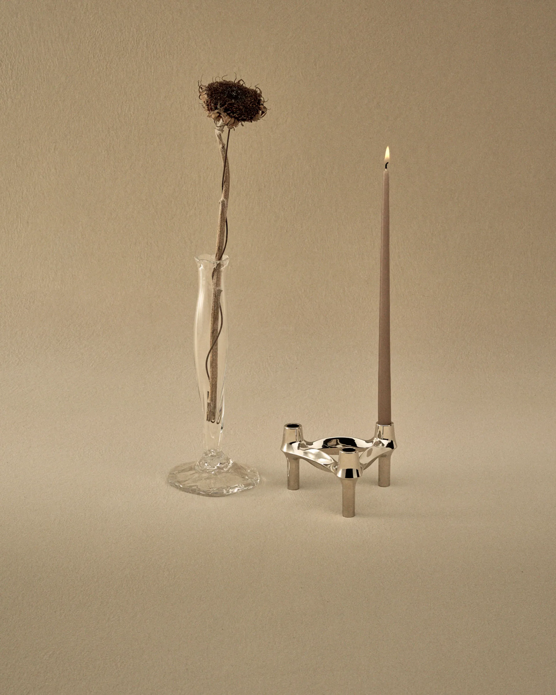 STOFF Nagel BMF candle holder, Chrome STOFF