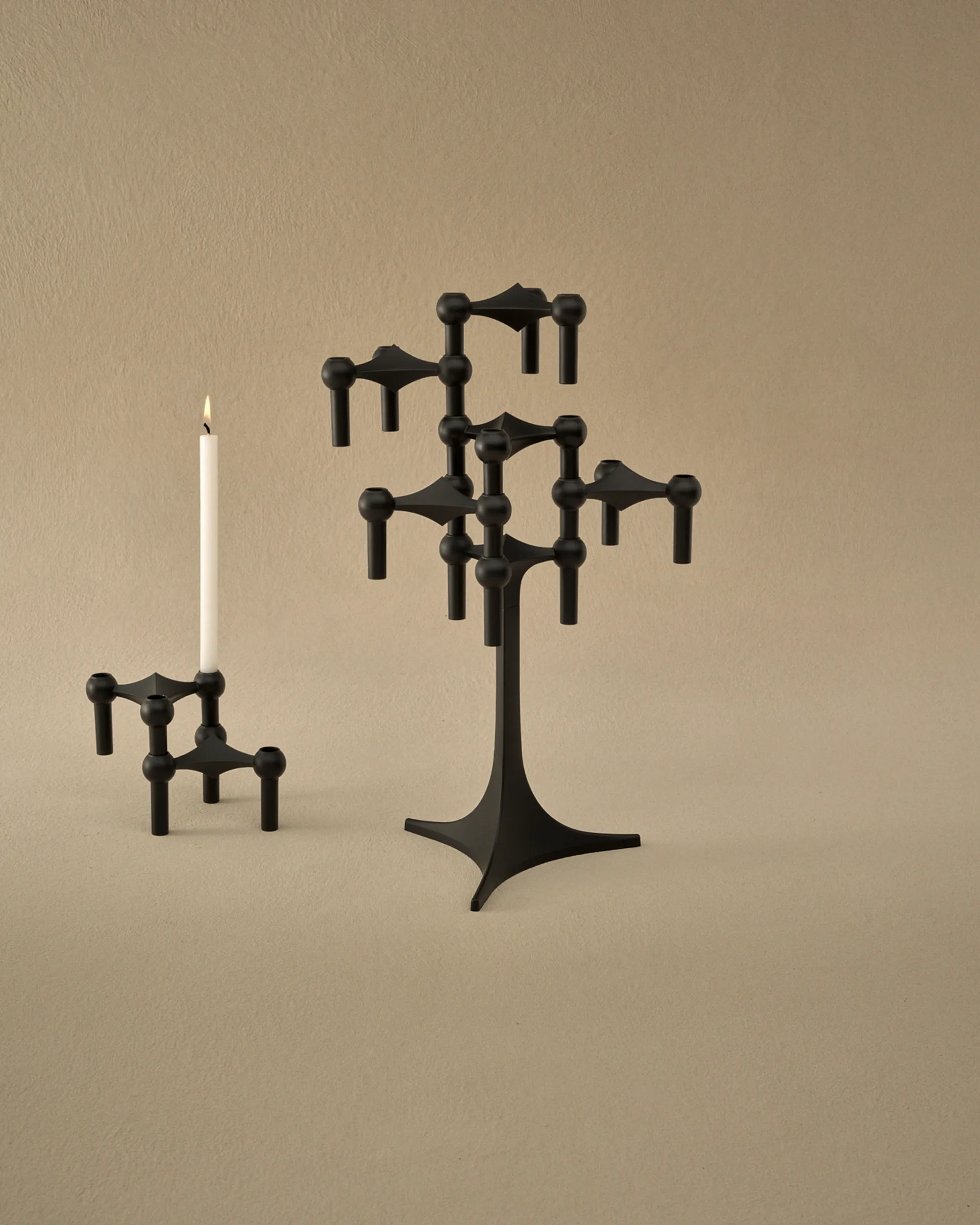 STOFF Nagel candle stand, Black STOFF
