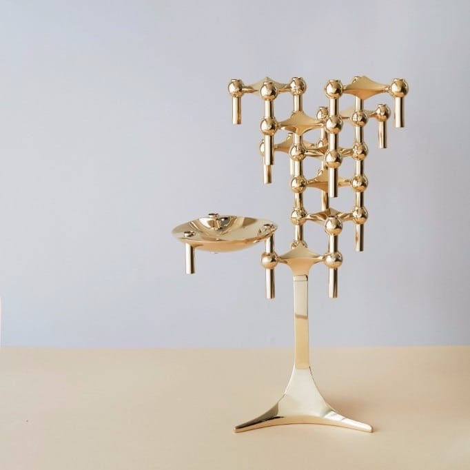 STOFF Nagel candle stand - Brass - STOFF