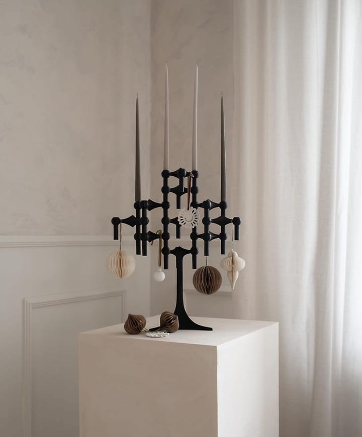 STOFF Nagel candle sticks 3-pack, black STOFF