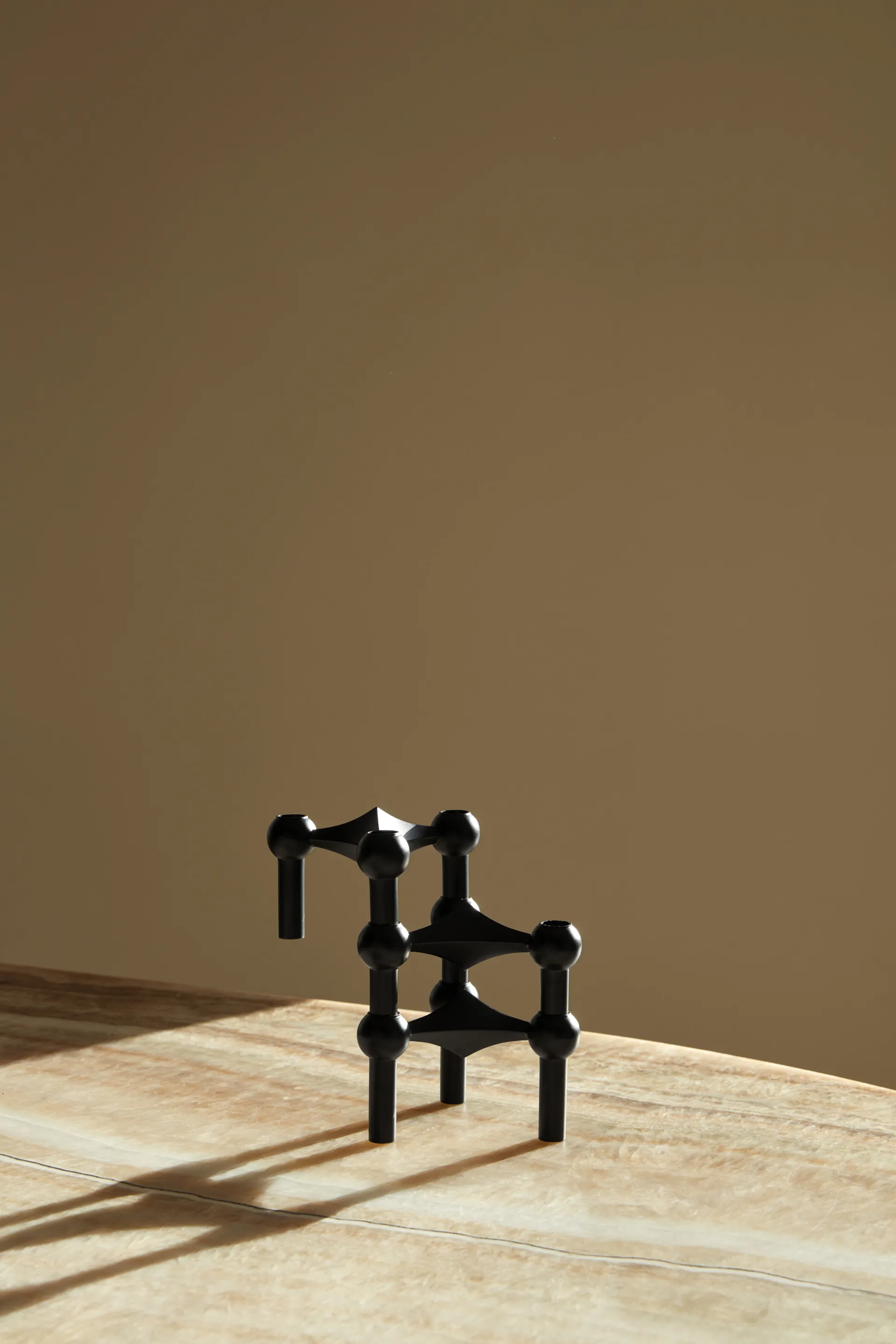 STOFF Nagel candle sticks 3-pack, black STOFF