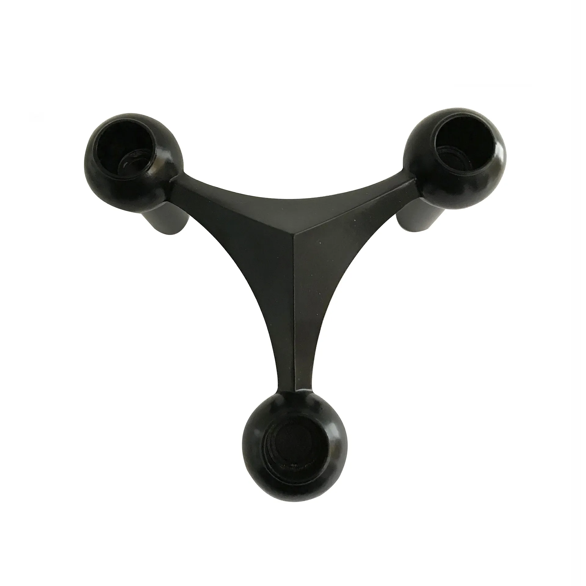 STOFF Nagel candle sticks 3-pack, black STOFF