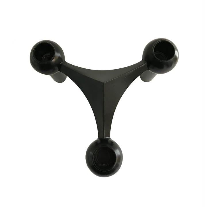 STOFF Nagel candle sticks 3-pack, black STOFF