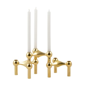 STOFF Nagel candle sticks 3-pack - brass - STOFF