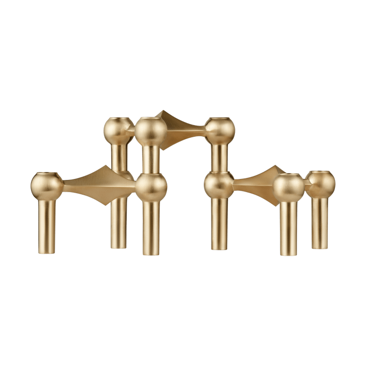 STOFF Nagel candle sticks 3-pack - Brushed brass - STOFF