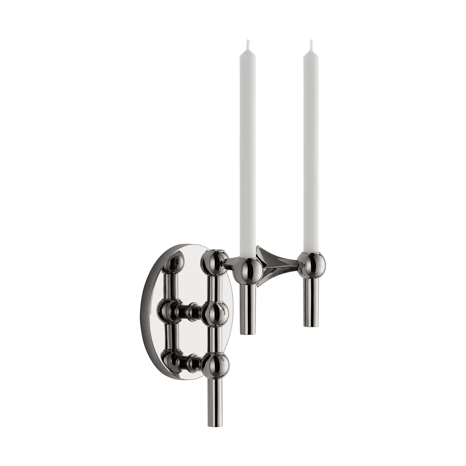 STOFF Nagel candle sticks wall, Black chrome STOFF
