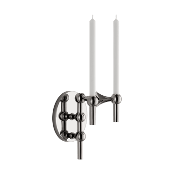 STOFF Nagel candle sticks wall - Black chrome - STOFF