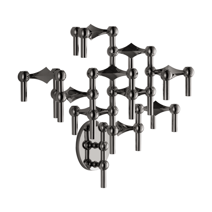STOFF Nagel candle sticks wall, Black chrome STOFF