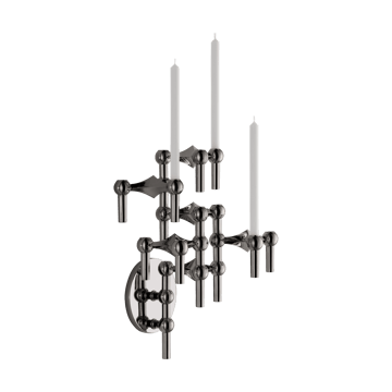 STOFF Nagel candle sticks wall - Black chrome - STOFF