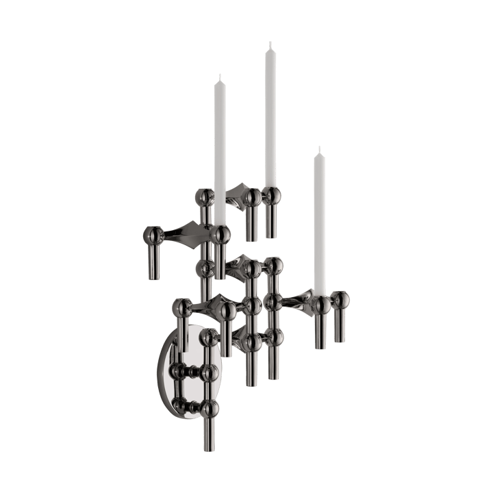 STOFF Nagel candle sticks wall, Black chrome STOFF
