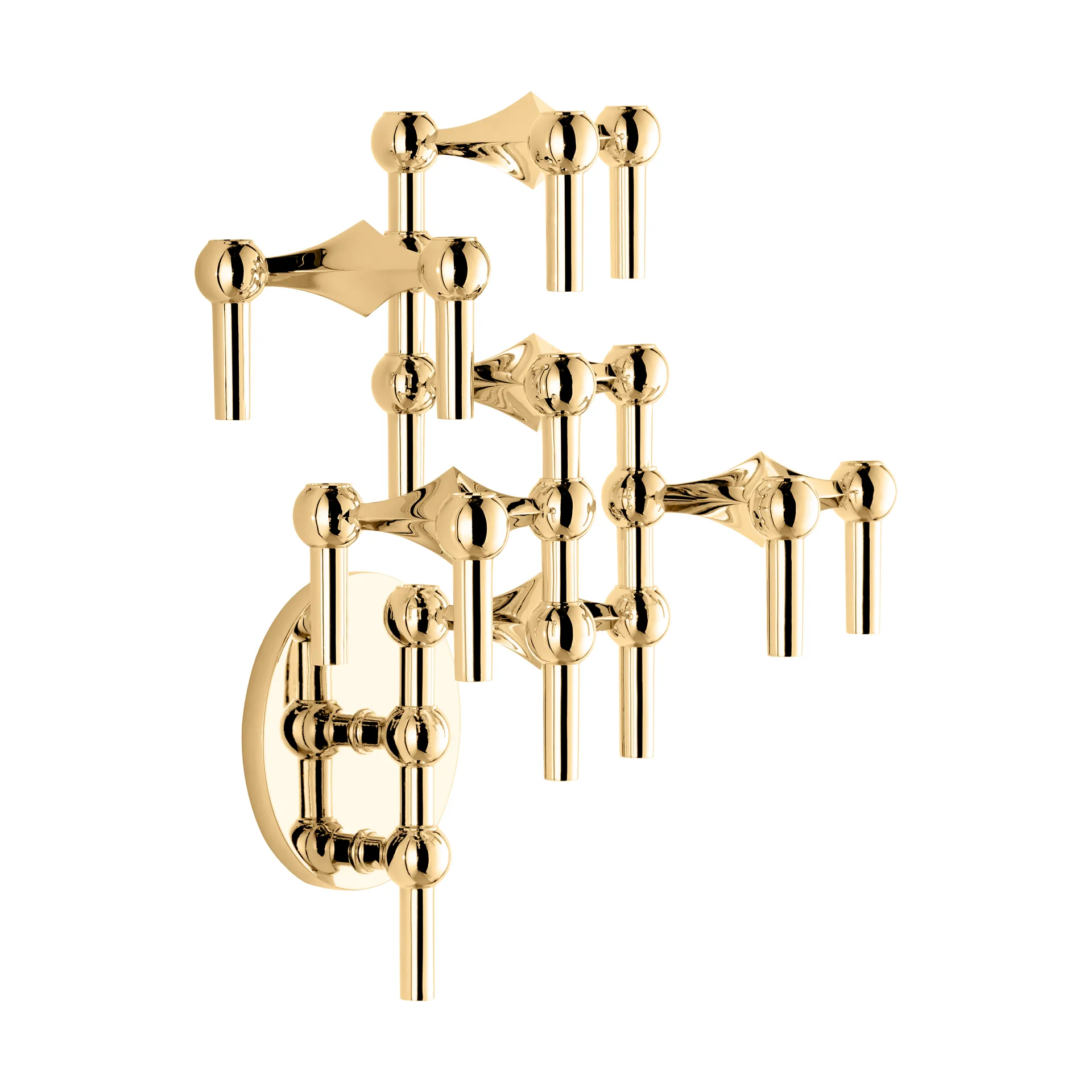 STOFF Nagel candle sticks wall, Brass STOFF