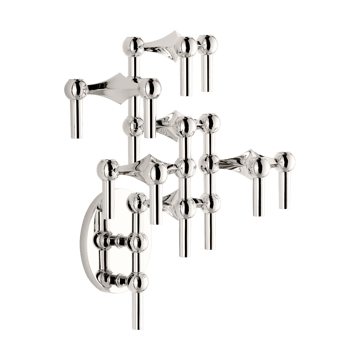 STOFF Nagel candle sticks wall - Chrome - STOFF