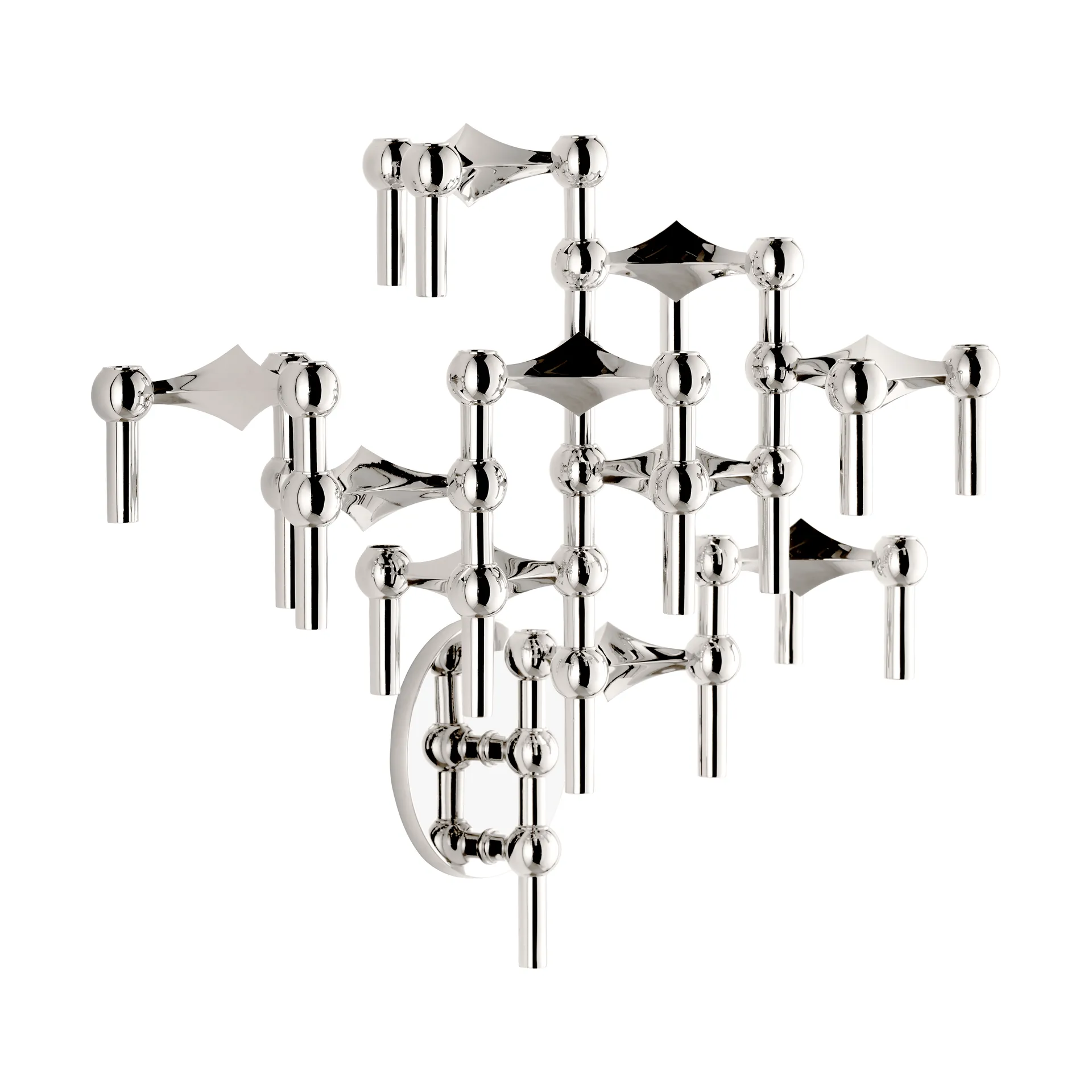 STOFF Nagel candle sticks wall, Chrome STOFF
