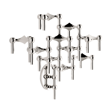 STOFF Nagel candle sticks wall - Chrome - STOFF