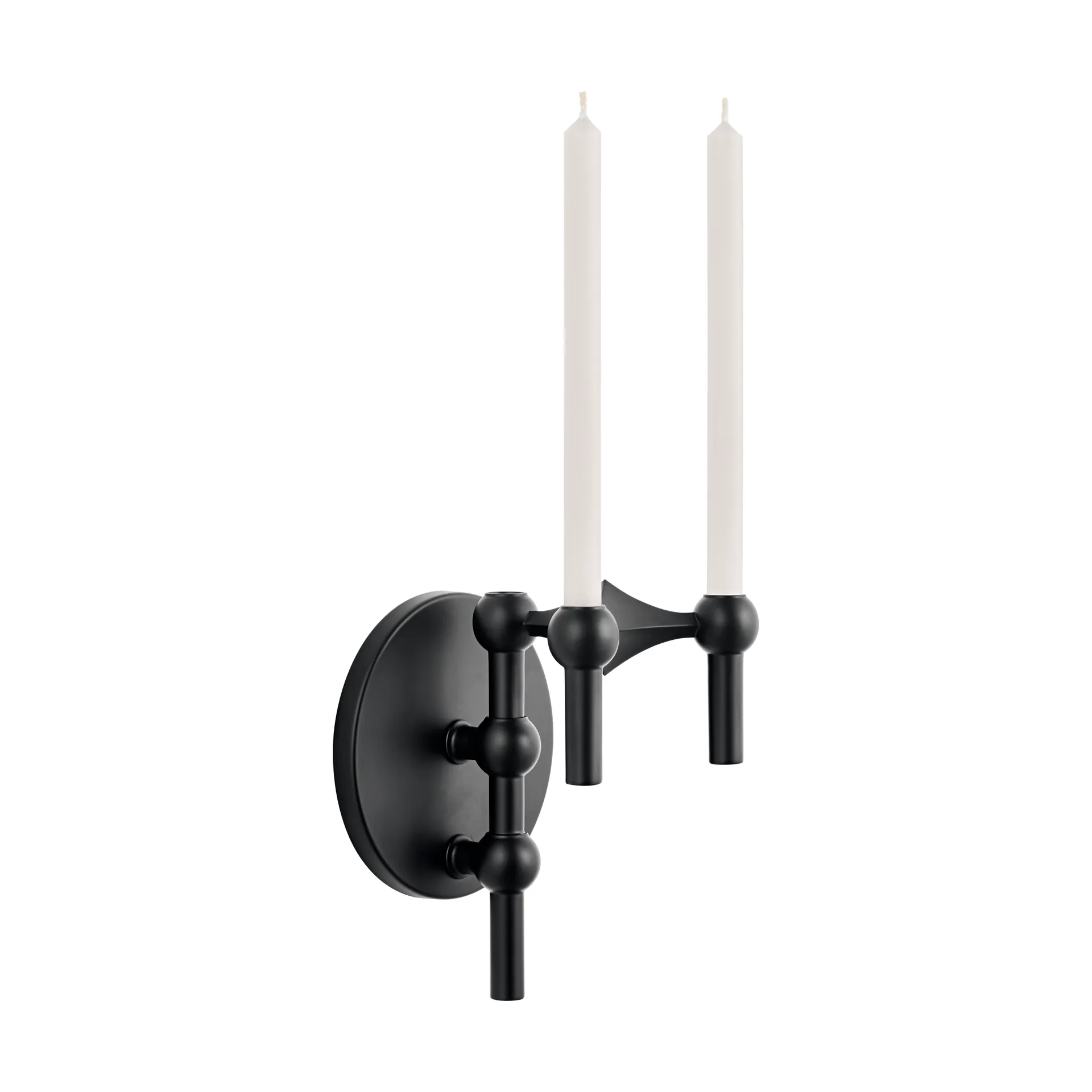 STOFF Nagel candle sticks wall, Matte Black STOFF