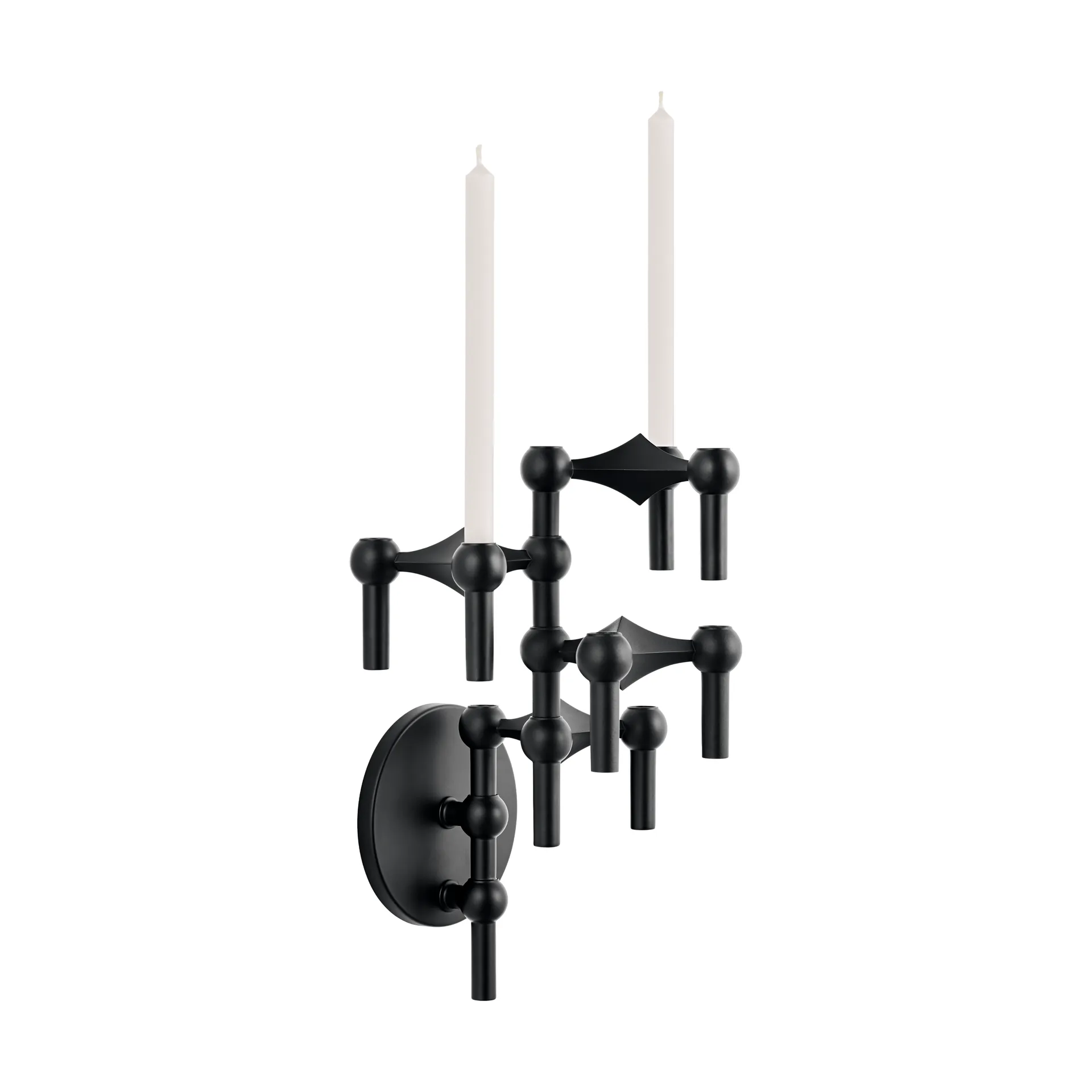 STOFF Nagel candle sticks wall, Matte Black STOFF