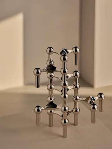 STOFF Nagel candlestick 2 pieces - Chrome - undefined - STOFF