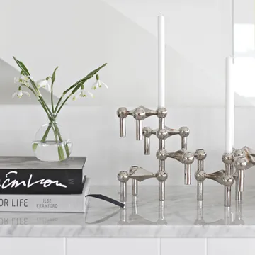 STOFF Nagel candlestick 6-pack - Chrome - undefined - STOFF