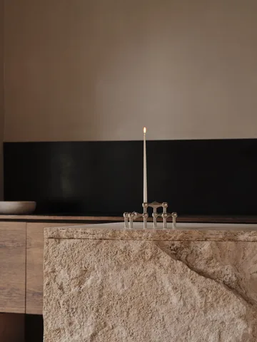 STOFF Nagel candlestick + candles 12-pack - undefined - STOFF