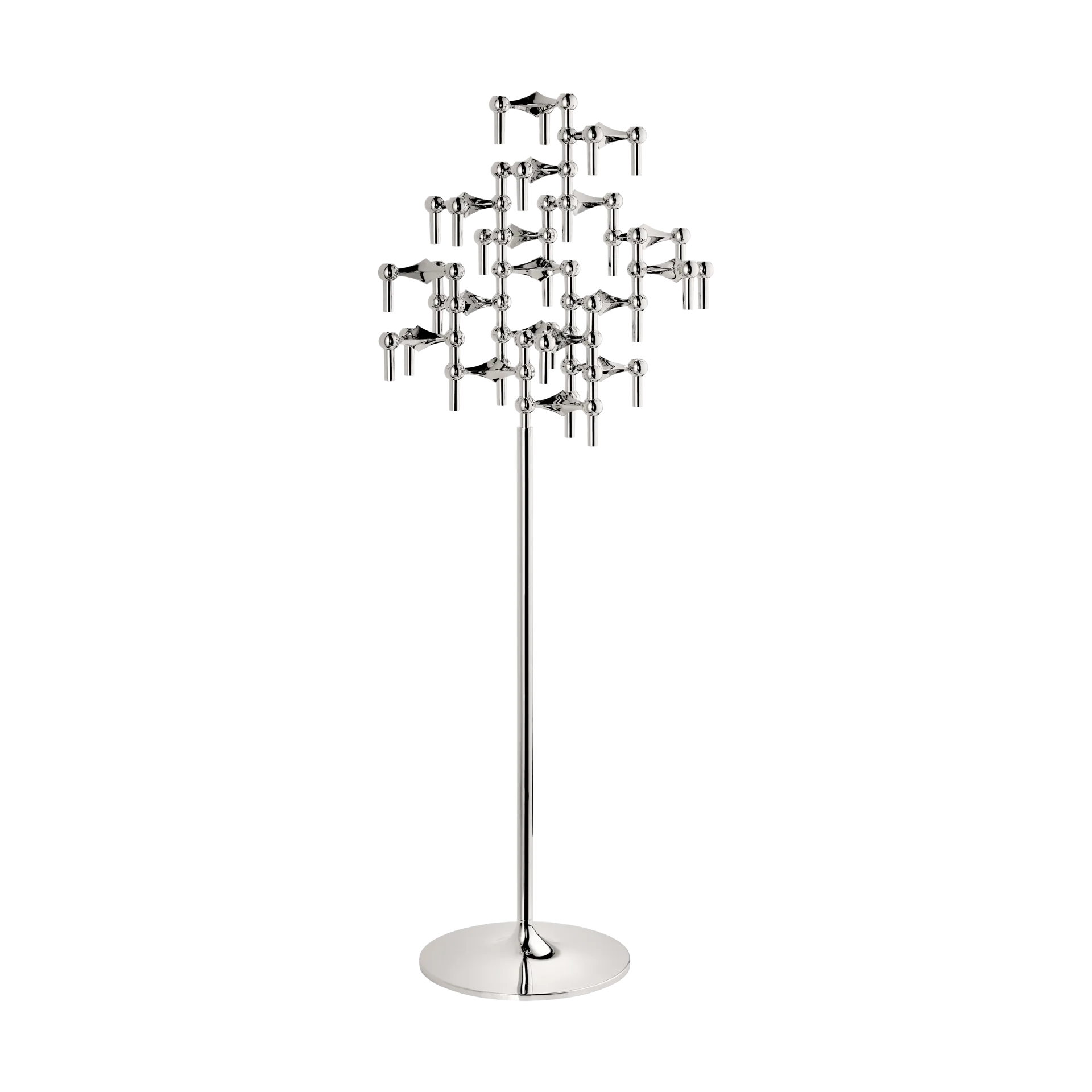 STOFF Nagel floor candle sticks 70 cm, Chrome STOFF