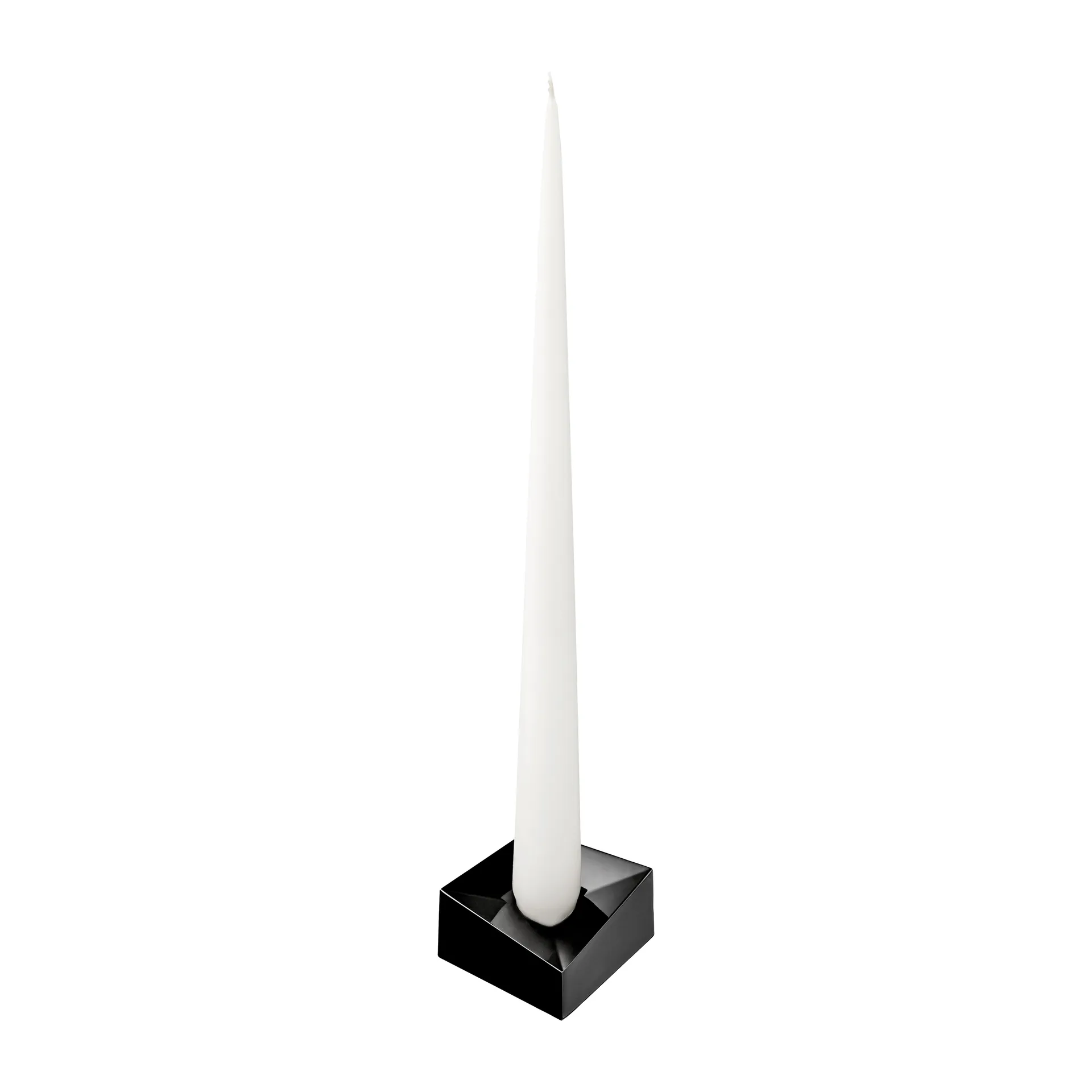 STOFF Nagel reflect candle holder large 3.2 cm, Black chrome STOFF