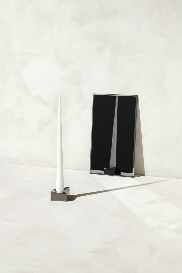 STOFF Nagel reflect candle holder large 3.2 cm - Black chrome - STOFF