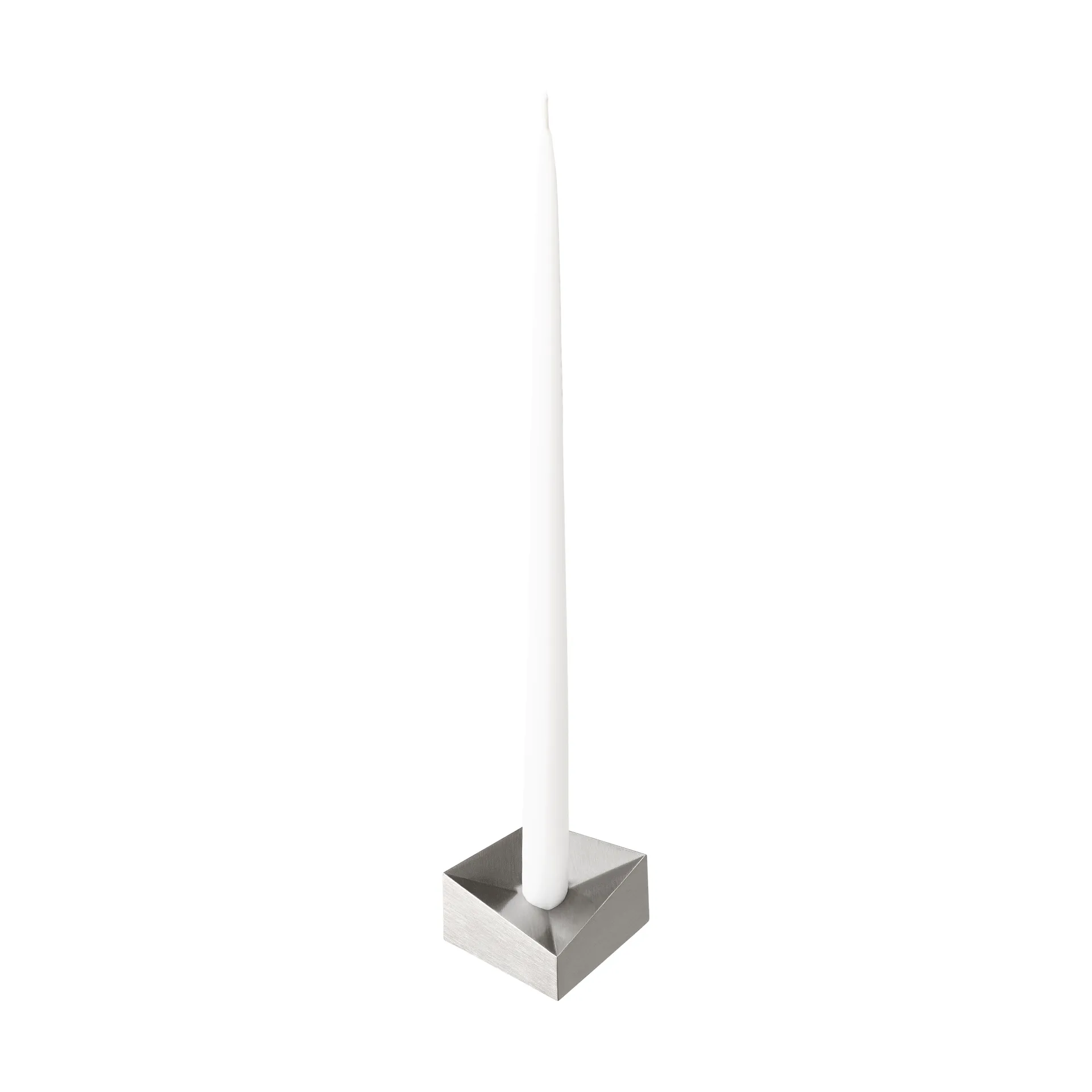 STOFF Nagel reflect candle holder small 2.7 cm, Brushed chrome STOFF