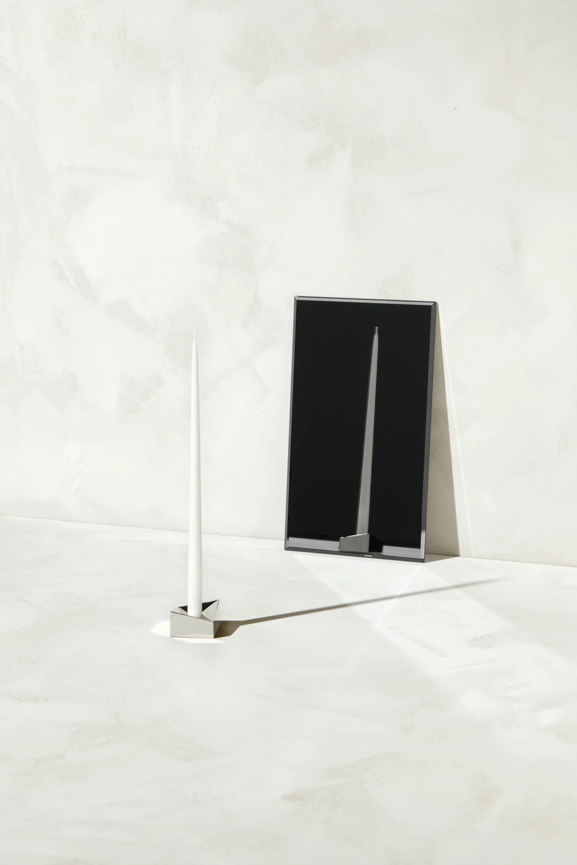 STOFF Nagel reflect candle holder small 2.7 cm, Chrome STOFF