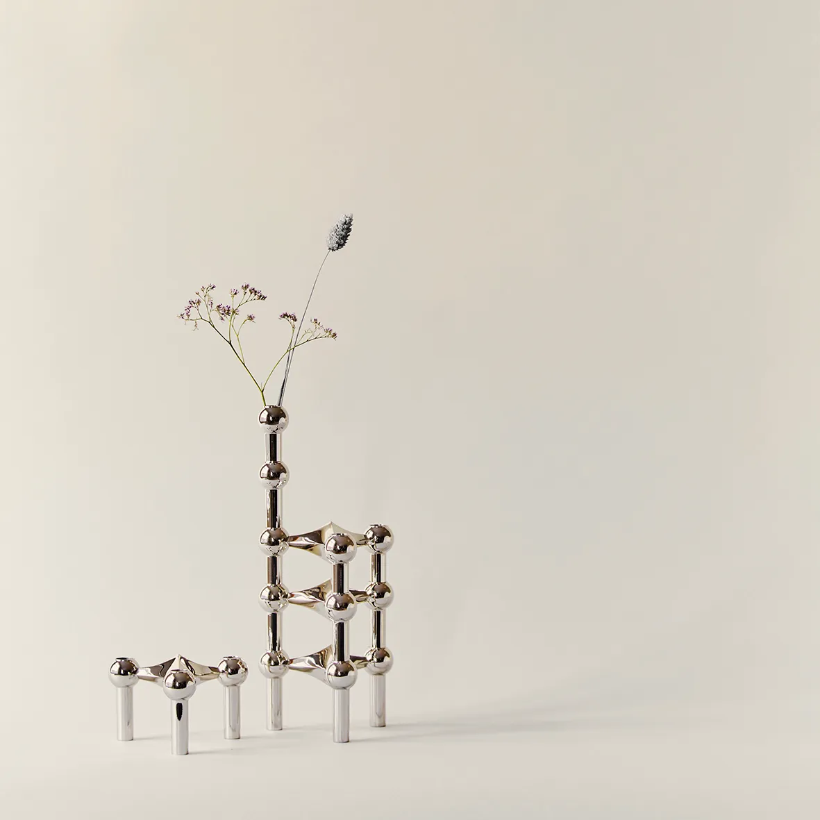 STOFF Nagel vase, Chrome STOFF