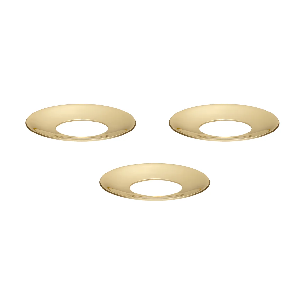 STOFF Nail light cuff 3-pack Solid brass | Scandinavian Design | Candle accessories | Gold-coloured