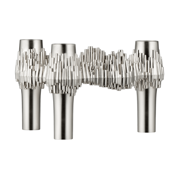 STOFF Quist candle holder - Brushed chrome - STOFF