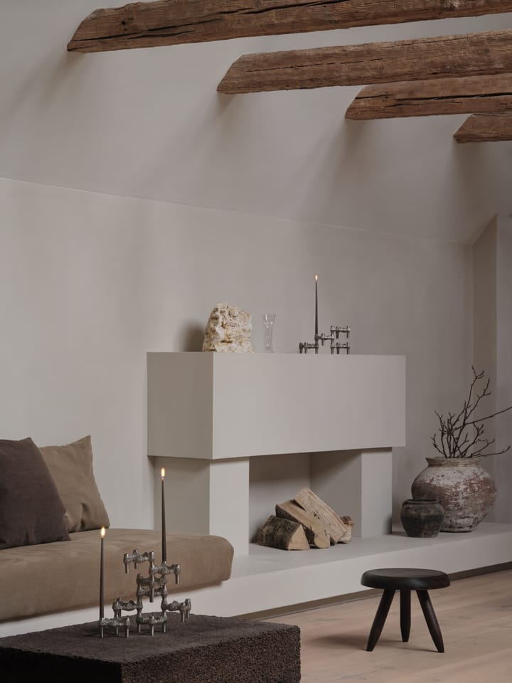 STOFF Quist candle holder, Brushed chrome STOFF
