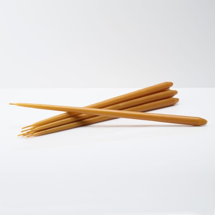 STOFF tapered candle by ester & erik 6-pack - amber - STOFF