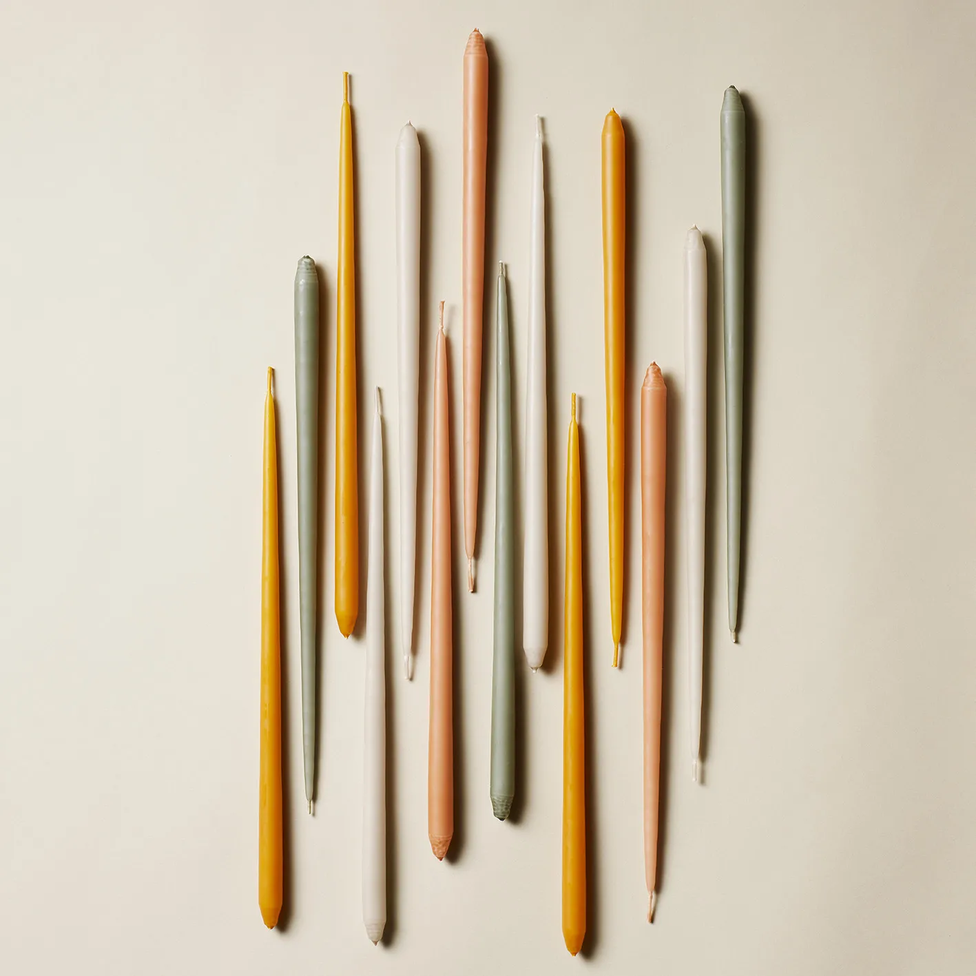 STOFF tapered candle by ester & erik 6-pack, amber STOFF