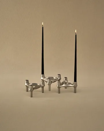 STOFF tapered candle by ester & erik 6-pack - black - STOFF