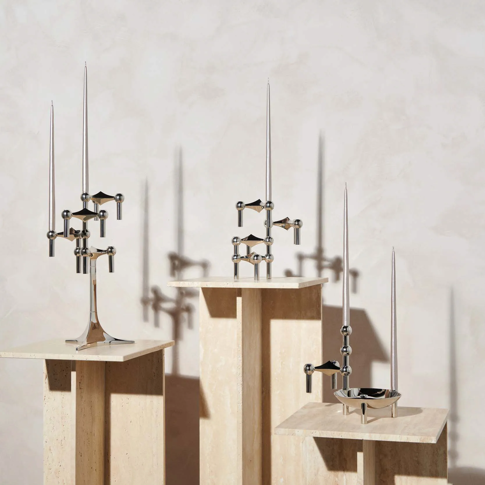 STOFF tapered candle by ester & erik 6-pack, Champagne STOFF