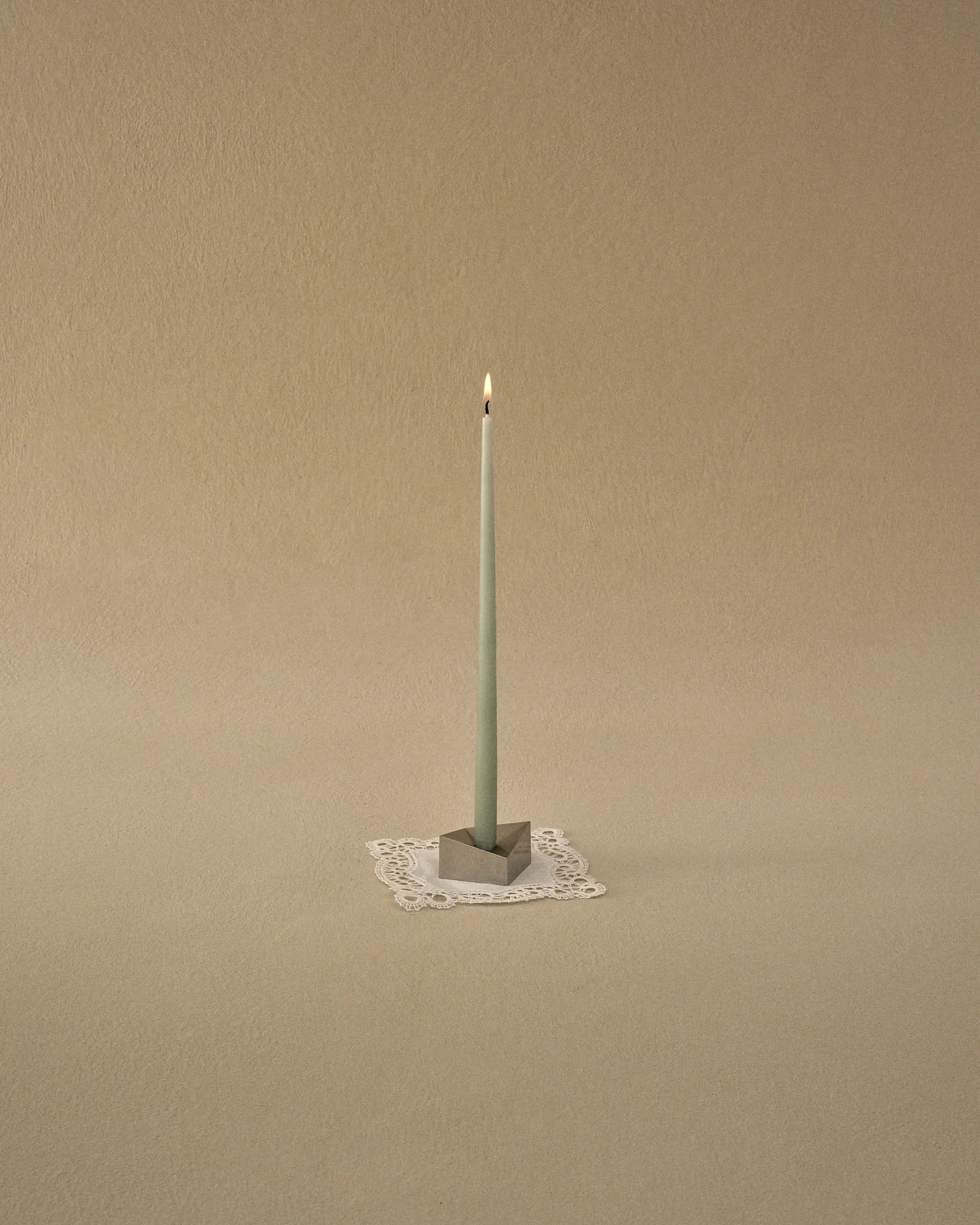 STOFF tapered candle by ester & erik 6-pack, Dusty mint STOFF