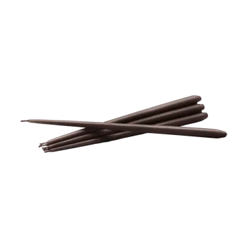 STOFF tapered candle by ester & erik 6-pack - Espresso - STOFF