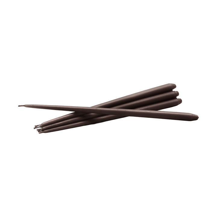 STOFF tapered candle by ester & erik 6-pack - Espresso - STOFF