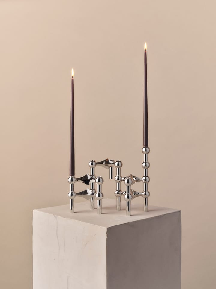 STOFF tapered candle by ester & erik 6-pack, Espresso STOFF