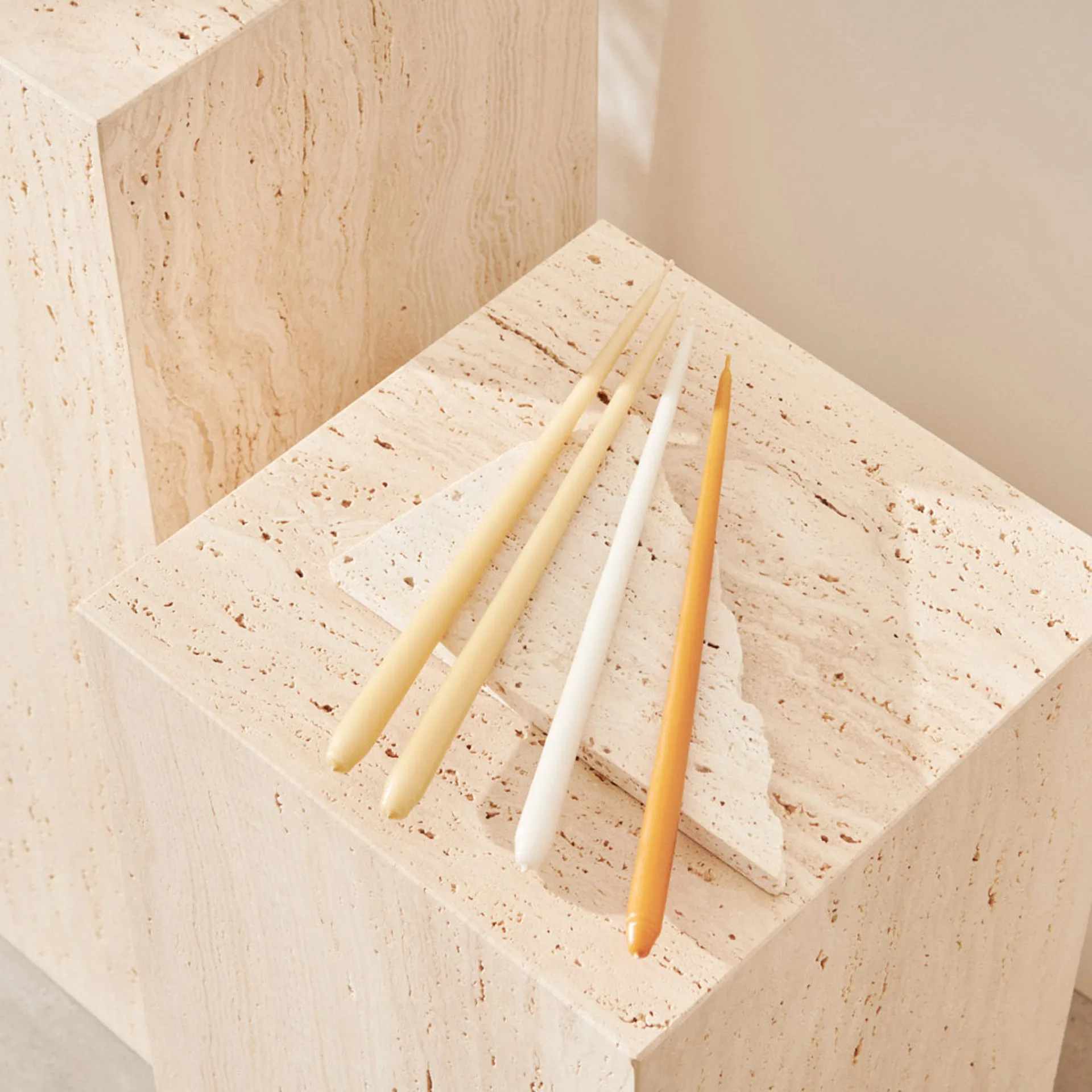 STOFF tapered candle by ester & erik 6-pack, Ginger STOFF