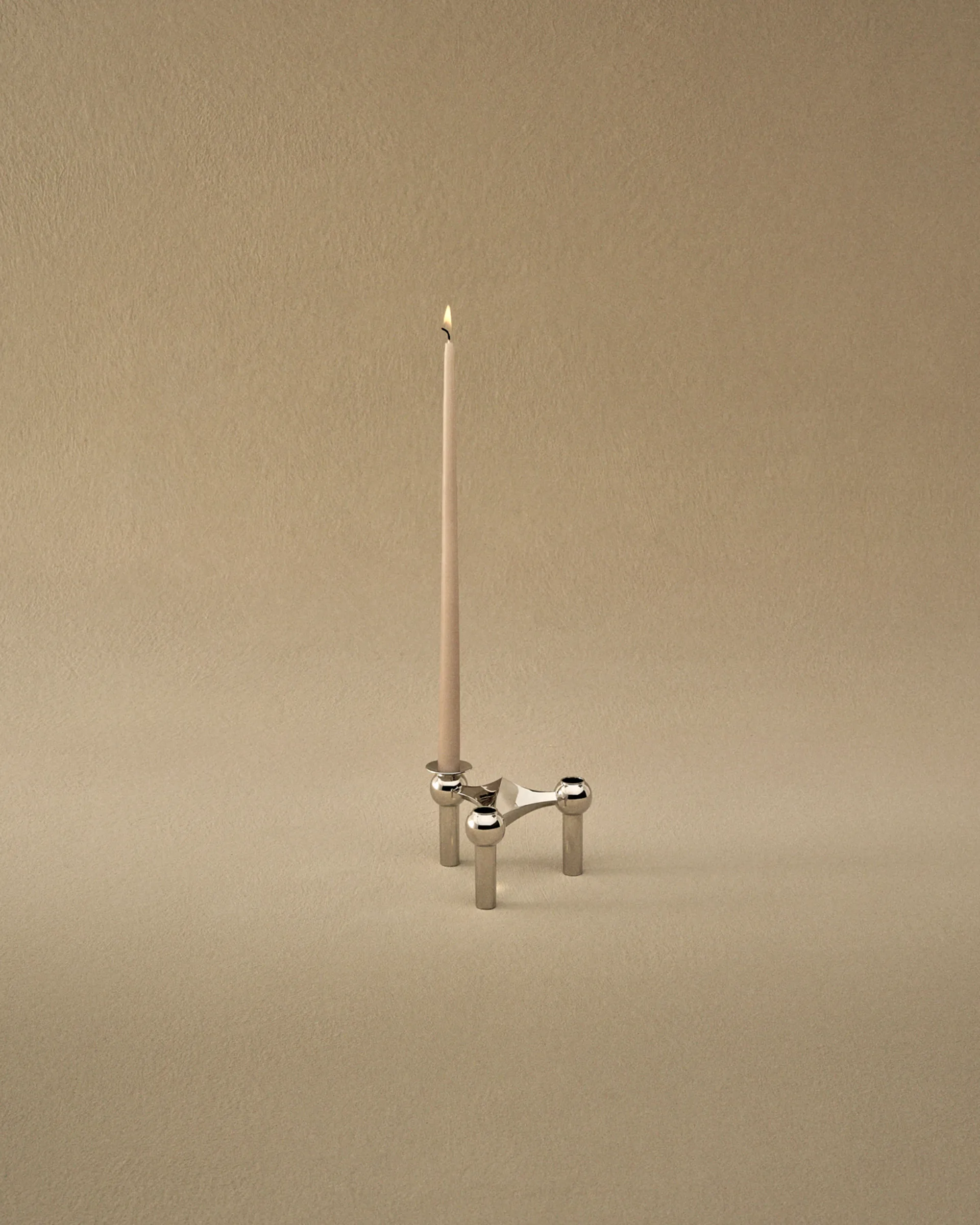 STOFF tapered candle by ester & erik 6-pack, Latte STOFF