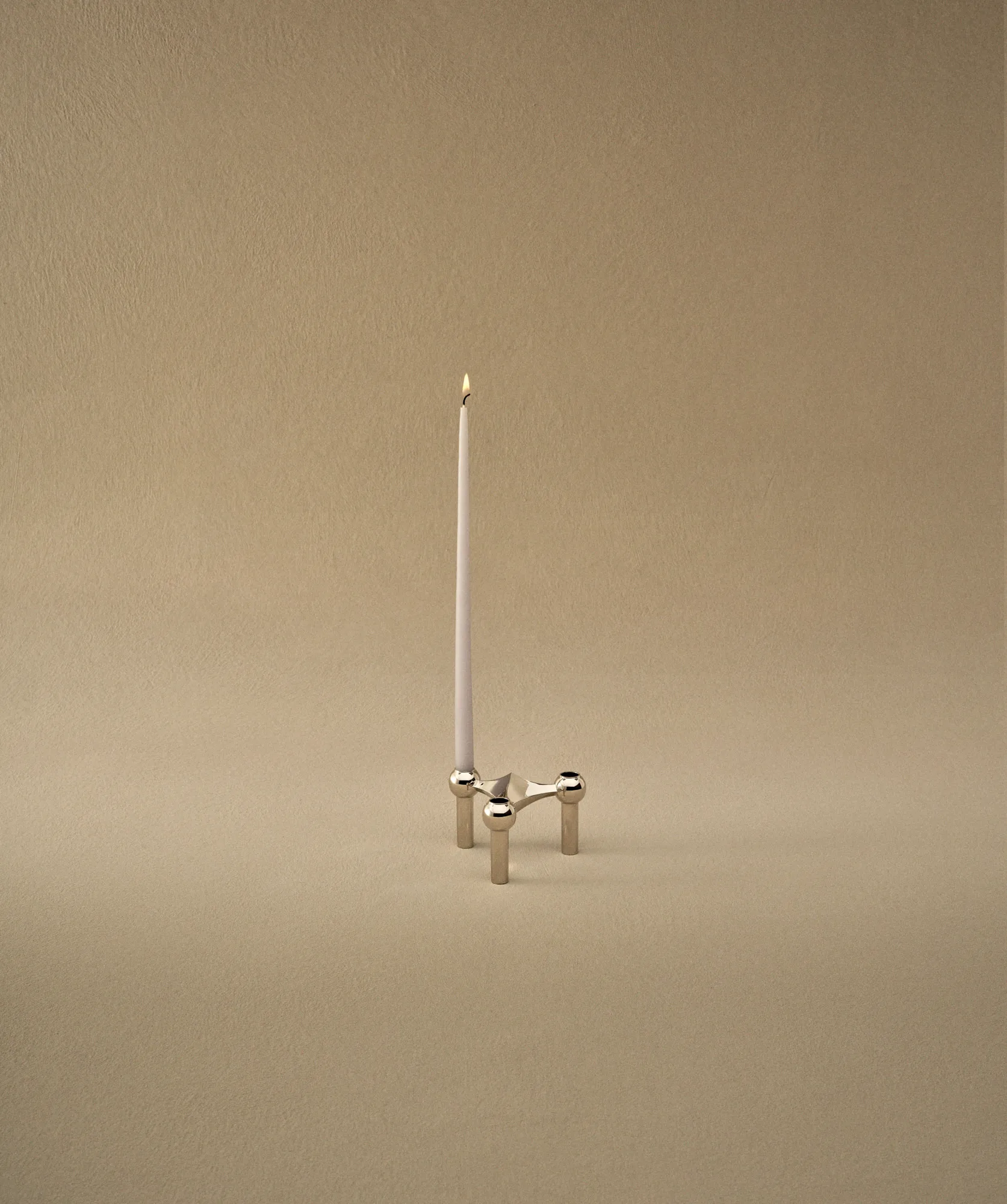 STOFF tapered candle by ester & erik 6-pack, Light lavender STOFF